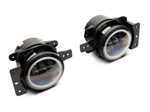 Jeep Wrangler JK Fog Lights - Raxiom - Axial Series LED w/ Halo - White - `07-`23 Jeep Wrangler JK Fog Lights - Raxiom - Axial Series LED w/ Halo - White - `07-`23