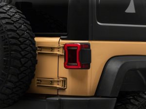 Jeep Wrangler JK LED Taillights - Rear - Raxiom - JL Style - Black Housing, Red Lens - `07-`18