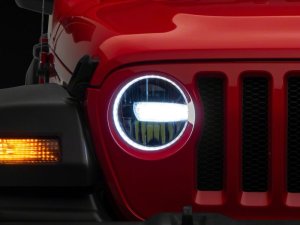 Jeep Wrangler LED Headlights - Raxiom - Axial Series 9-Inch - Black - `18-`23