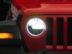 Jeep Wrangler LED Headlights - Raxiom - Axial Series 9-Inch - Black - `18-`23