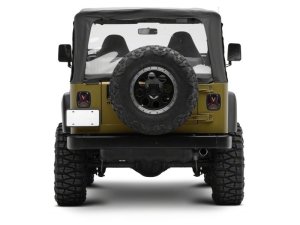 Jeep Wrangler TJ LED Taillights - Rear - Raxiom - Gladiator LED with Smoked Lens - Black Housing - `97-`06