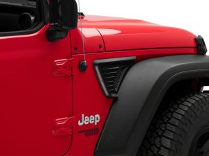 Jeep Wrangler Turn Signals - Front - Raxiom - LED Fender Vent Lighting with DRL - Clear - `18-`23