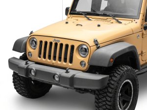 Jeep Wrangler JK LED Headlights - Raxiom - Hi Output LED/Angel Eye DRL/Black Housing/Clear Lens - `07-`08
