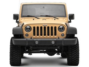 Jeep Wrangler JK LED Headlights - Raxiom - Hi Output LED/Angel Eye DRL/Black Housing/Clear Lens - `07-`08