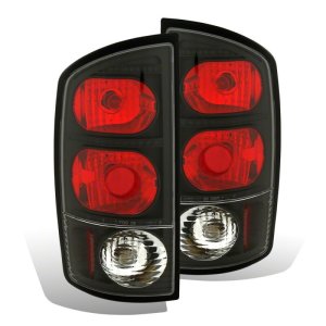 Dodge RAM 1500 LED Taillights - Raxiom - Axial Series - Black Housing- Red/Clear Lens - `02-`05