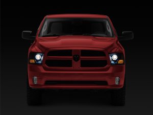RAM 1500 LED Headlights - Raxiom - Super White LED Halo Projector - Black - `09-`18