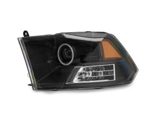 RAM 1500 LED Headlights - Raxiom - Super White LED Halo Projector - Black - `09-`18