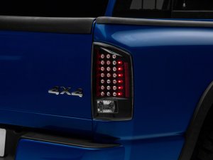 Dodge RAM 1500 LED Taillights - Rear - Raxiom - Clear Lens - Black - `07-`08