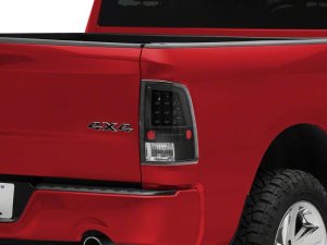 Dodge RAM 1500 LED Taillights - Raxiom - Clear Lens - Black - `09-`18