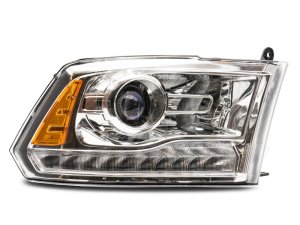 RAM 1500 LED Headlights - Raxiom - Halo with Switchback Turn Signals - Chrome - `09-`18