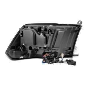 RAM 1500 LED Headlights - Raxiom - Halo with Switchback Turn Signals - Chrome - `09-`18