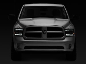 RAM 1500 LED Headlights - Raxiom - Projector with Switchback Turn Signals - Black - `09-`18