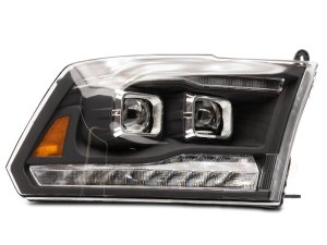 RAM 1500 LED Headlights - Raxiom - Projector with Switchback Turn Signals - Black - `09-`18