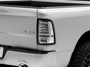 Dodge RAM 1500 LED Taillights - Rear - Raxiom - Axial Series - Chrome Housing - Clear Lens - `09-`18 Dodge RAM 1500 LED Taillights - Rear - Raxiom - Axial Series - Chrome Housing - Clear Lens - `09-`18