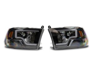 RAM 1500 LED Headlights - Raxiom - LED Bar - Black Housing - `09-`18 RAM 1500 LED Headlights - Raxiom - LED Bar - Black Housing - `09-`18
