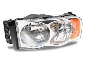 Dodge RAM 1500 LED Headlights - Raxiom - OE Style Replacement - Chrome Housing - `02-`05