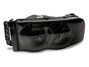 Dodge RAM 1500 LED Headlights - Raxiom - Axial Series OEM Style, Chrome Housing, Smoked Lens - `02-`05
