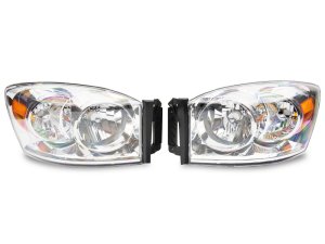 Dodge RAM 1500 Headlights - Raxiom - Axial Series OEM Style - Chrome - `06-`08