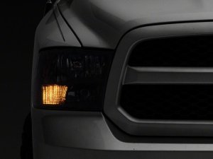 Dodge RAM 1500 Headlights - Raxiom - Axial Series Euro Style with Dual Bulb - Black Housing - `09-`18