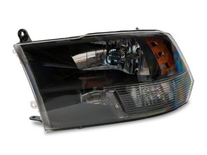 Dodge RAM 1500 Headlights - Raxiom - Axial Series Euro Style with Dual Bulb - Black Housing - `09-`18