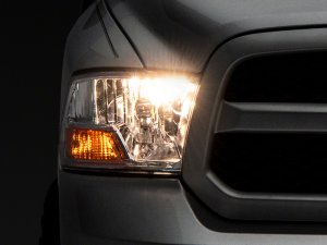 Dodge RAM 1500 LED Headlights - Raxiom - Axial OEM Style Replacement with Single Bulb - Chrome Housing - `09-`18
