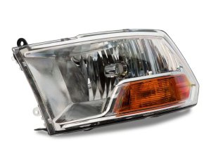 Dodge RAM 1500 LED Headlights - Raxiom - Axial OEM Style Replacement with Single Bulb - Chrome Housing - `09-`18