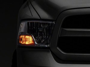 Dodge RAM 1500 LED Headlights - Raxiom - Axial OEM Style Replacement with Single Bulb - Chrome Housing - `09-`18
