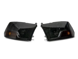 Dodge RAM 1500 LED Headlights - Raxiom - OEM Rep with Smoked Lens - Chrome - `09-`18
