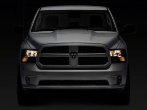 Dodge RAM 1500 Headlights - Raxiom - Axial OEM Rep w/ Dual Bulb - Smoked Lens - Chrome - `09-`18