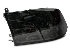 Dodge RAM 1500 Headlights - Raxiom - Axial OEM Rep w/ Dual Bulb - Smoked Lens - Chrome - `09-`18