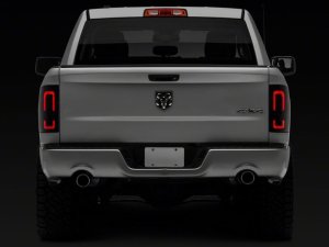 Dodge RAM 3500 Tail Lights - Raxiom - Axial Series LED, Halo Style - Black Housing, Smoked Lens - `09-`18