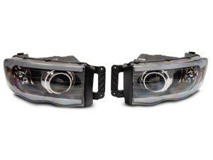 Dodge RAM 3500 LED Headlights - Raxiom - Axial LED Projector - Black Housing - `02-`05 Dodge RAM 3500 LED Headlights - Raxiom - Axial LED Projector - Black Housing - `02-`05