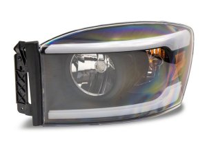 Dodge RAM 1500 LED Headlights - Raxiom - Axial w/ SEQL LED Bar - Black - `06-`09