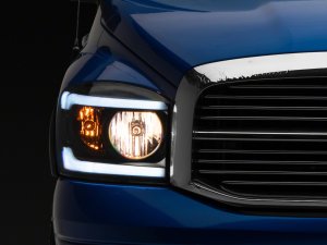 Dodge RAM 2500 LED Headlights - Raxiom - Axial w/ SEQL LED Bar - Black - `06-`09