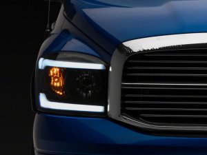 Dodge RAM 3500 LED Headlights - Raxiom - Axial w/ SEQL LED Bar - Black - `06-`09