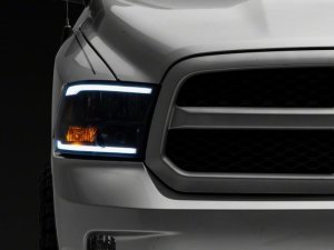 Dodge RAM 1500 LED Headlights - Raxiom - Axial Series w/ LED Bar - Black - `09-`18