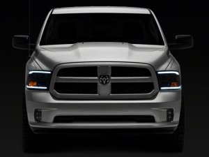 Dodge RAM 2500 LED Headlights - Raxiom - Axial Series w/ LED Bar - Black - `09-`18