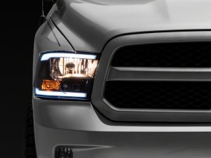 Dodge RAM 3500 LED Headlights - Raxiom - Axial Series w/ LED Bar - Black - `09-`18