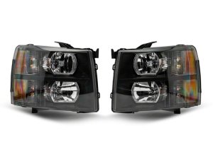Chevrolet Silverado 1500 LED Headlights - Front - Raxiom - Euro - Black - `07-`13