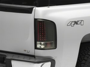 Chevrolet Silverado 1500 LED Taillights - Rear - Raxiom - Black Housing with Clear Lens - `07-`13