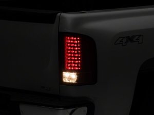 Chevrolet Silverado 1500 LED Taillights - Rear - Raxiom - Black Housing with Clear Lens - `07-`13