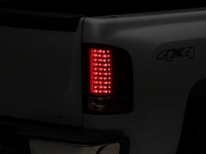 Chevrolet Silverado 1500 LED Taillights - Rear - Raxiom - Black Housing with Clear Lens - `07-`13