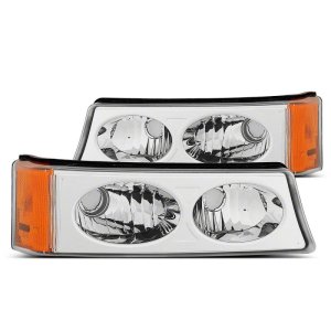 Chevrolet Silverado 1500 Turn Signal/Parking Lights - Raxiom - Axial Series Crystal - Chrome - `03-`06