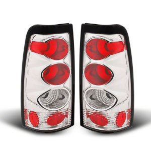 Chevrolet Silverado 1500 LED Taillights - Raxiom - Axial Series - Chrome - Red/Clear Lens - `99-`02