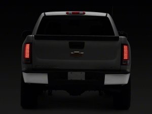 Chevrolet Silverado 1500 LED Taillights - Raxiom - Chrome Housing - Red/Clear - `07-`13