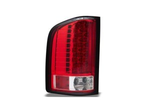 Chevrolet Silverado 1500 LED Taillights - Raxiom - Chrome Housing - Red/Clear - `07-`13