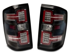 Chevrolet Silverado 1500 Tail Lights - Raxiom - LED w/ Sequential Turn Signals - Black - `14-`18