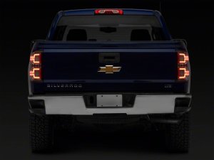 Chevrolet Silverado 1500 LED Taillights - Raxiom - Seq Turn Signals, Clear Lens - Chrome - `14-`18
