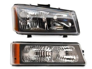 Chevrolet Silverado 1500 LED Headlights - Raxiom - OEM Style, Clear Lens - Chrome - `03-`06