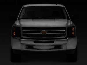 Chevrolet Silverado 1500 HD LED Headlights - Raxiom - Axial OEM Style - Chrome Housing, Smoked Lens - `07-`14